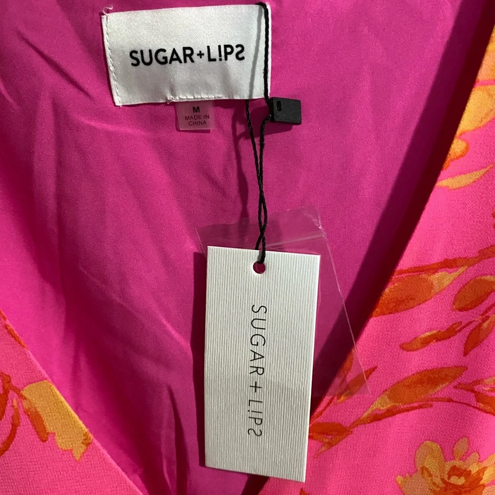 Sugarlips Pink and Orange Floral Maxi Dress - Picture 2 of 7